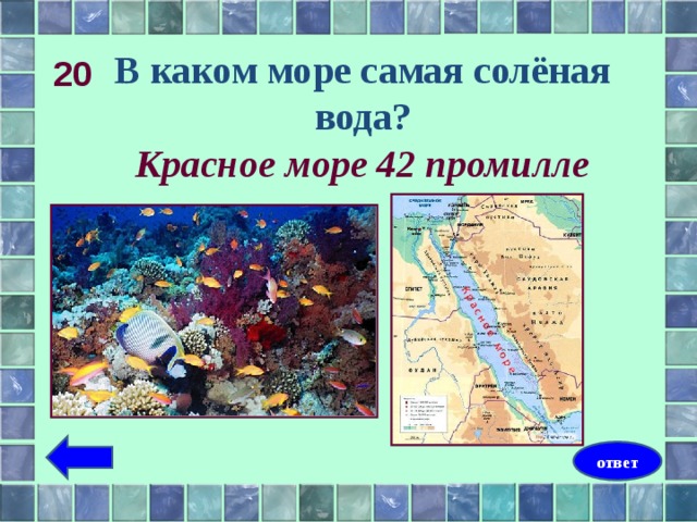 Самое соленое море на земле