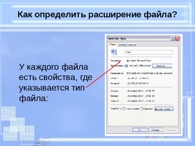 Как определить расширение файла? 