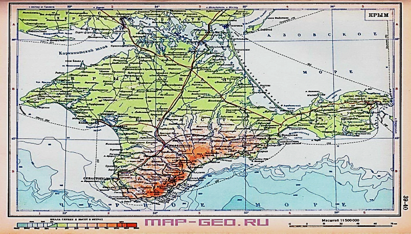 Карта крыма атлас