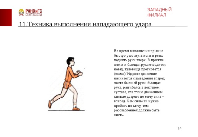 Техника выполнения удара