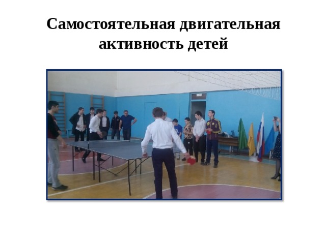 Самостоятельная двигательная активность детей 
