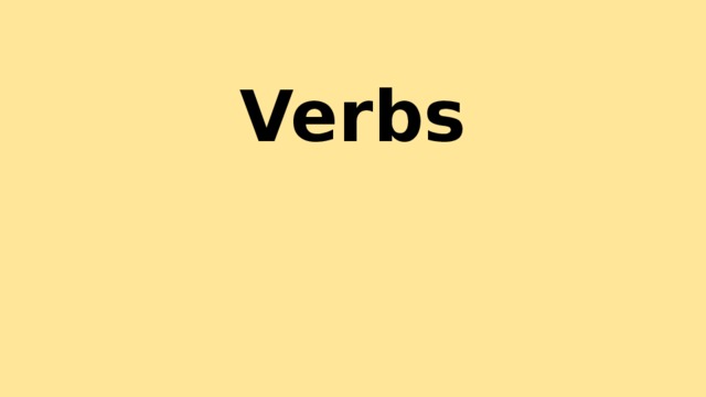 Verbs 