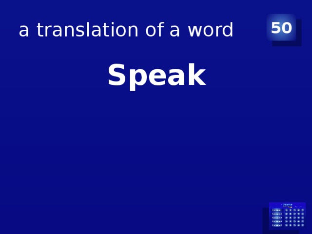 a translation of a word 50 Speak 