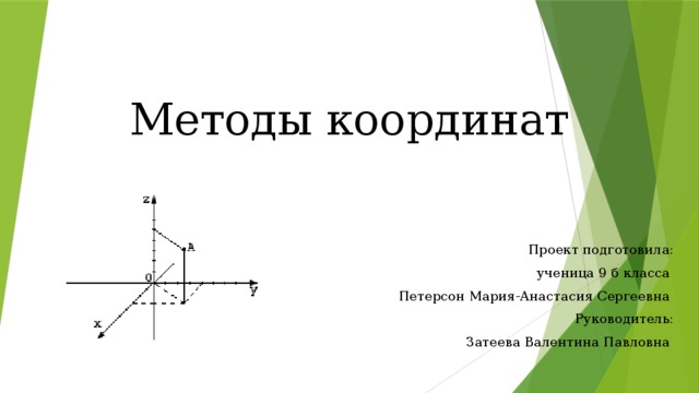 Метод координат проект