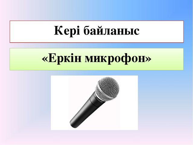 Кері байланыс әдісі. Еркін микрофон. Рефлексия микрофон. Микрофон әдісі. Рефлексия Еркін микрофон.