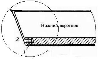 Воротник стойка схема обработки