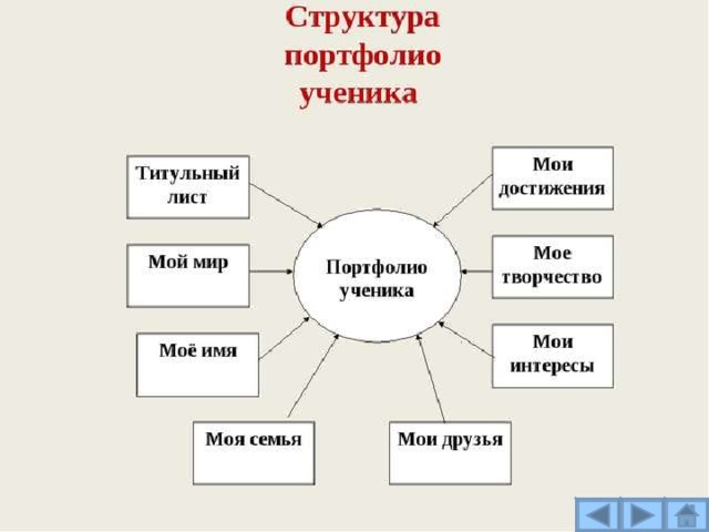 Структура портфолио образец