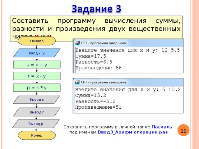 Составить программу для вычисления заданной функции