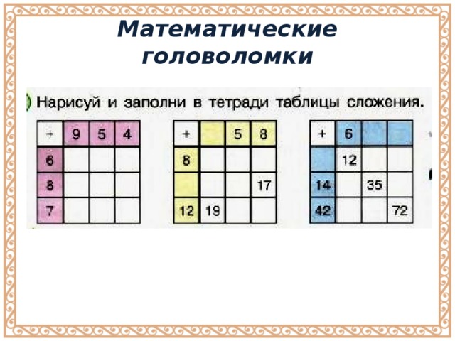 Классификация математических головоломок проект