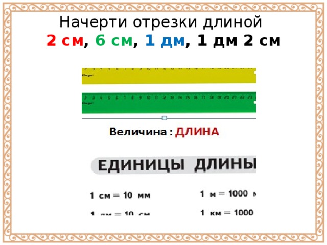 Длина отрезка сантиметр