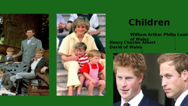 Children William Arthur Philip Louis of Wales Henry Charles Albert David of Wales 
