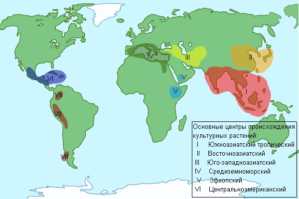 Карта культурных растений