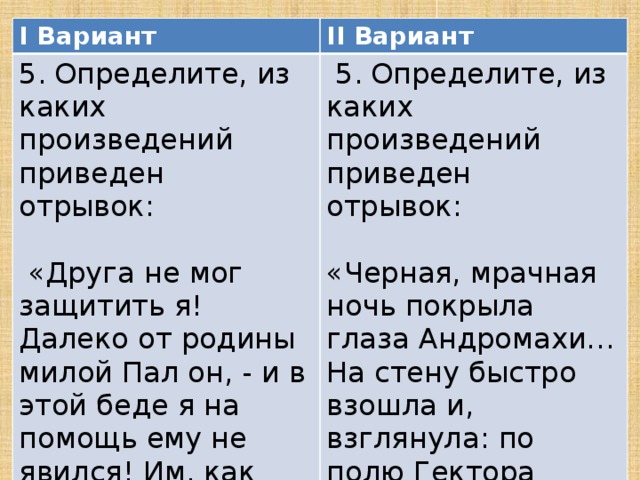 Тест поэмы илиада и одиссея. Поэма Гомера Илиада 5 класс тест.