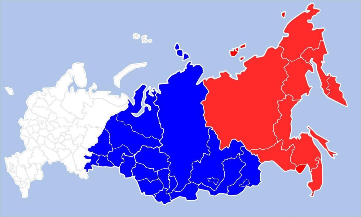 Карта регионов россии европа