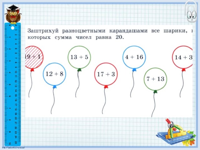 Конспект урока математики вычитание