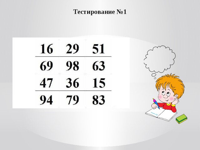 Тестирование №1 