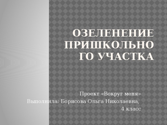 План пришкольного участка 5 класс география