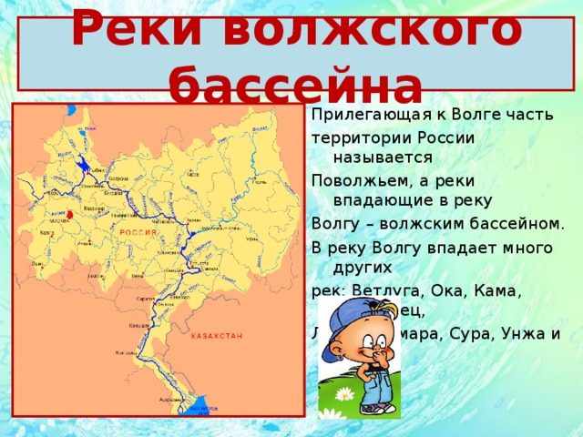 В какой бассейн впадает урал. Волжский бассейн реки. Речной бассейн Волги. Бассейн реки Волга на карте России.
