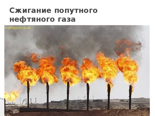 Сжигание по­пут­но­го нефтяного газа 