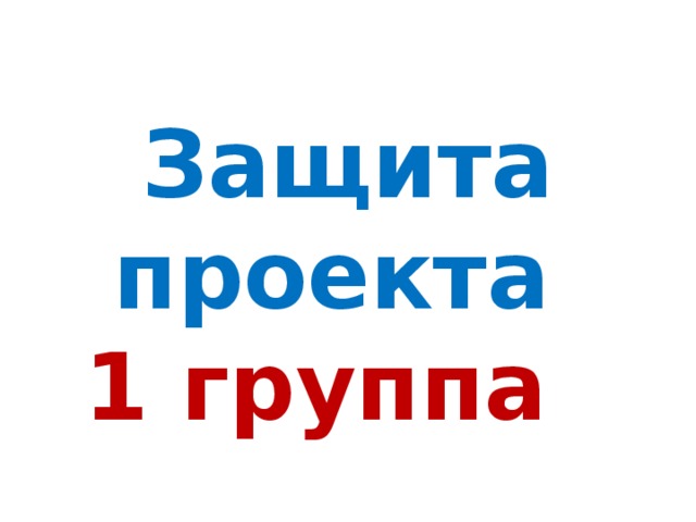 Защита проекта  1 группа  