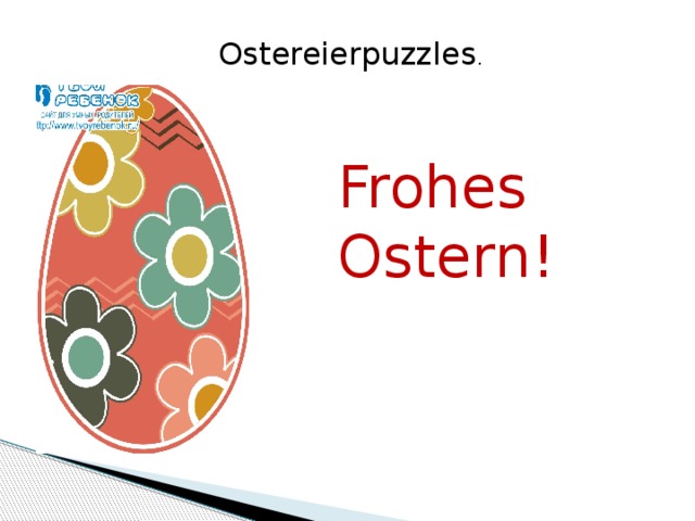 Ostereierpuzzles . Frohes Ostern! 