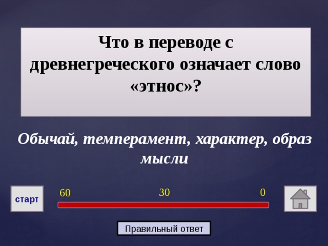 Этнос в переводе с греческого означает