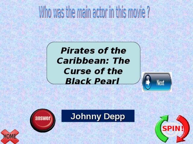 Pirates of the Caribbean: The Curse of the Black Pearl   Johnny Depp SPIN! 