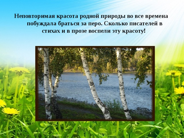 Презентация родная природа