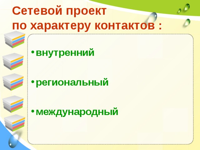 Проект по характеру контактов