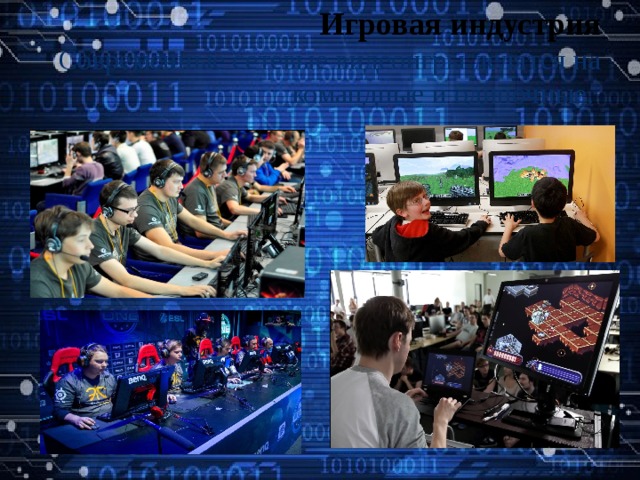 Игровая индустрия  Современные сетевые видеоигры делятся на командные и одиночные.   