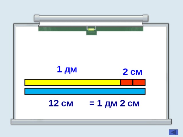 1 дм 2 см = 1 дм 2 см  12 см  