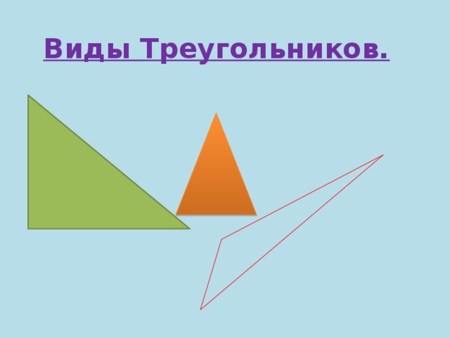 Виды Треугольников. 