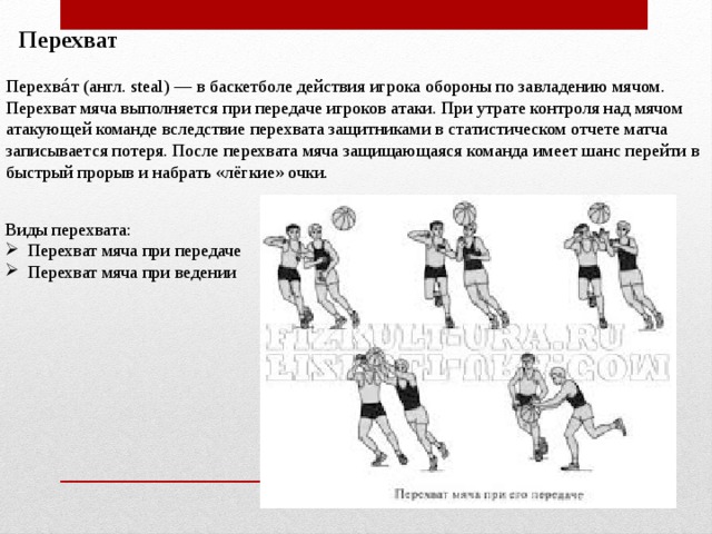 Действия для игры в пд. Перехват мяча в баскетболе. Перехват мяча в баскетболе при передаче мяча. Перехват мяча при ведении в баскетболе. Техника перехвата мяча в баскетболе.