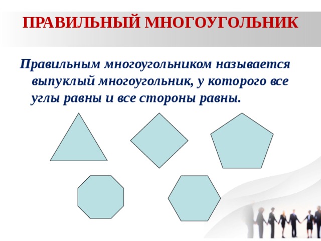 Правильный многоугольник число сторон. Названия многоугольников. Симметричные многоугольники.
