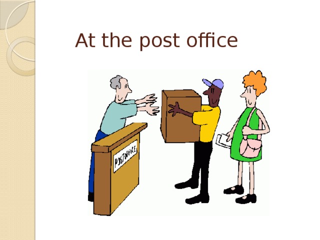 At the post office 