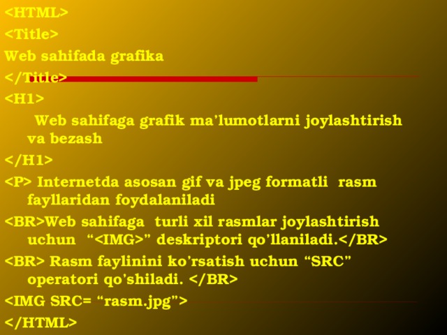 Grafika Rasm Web sahifaga grafika