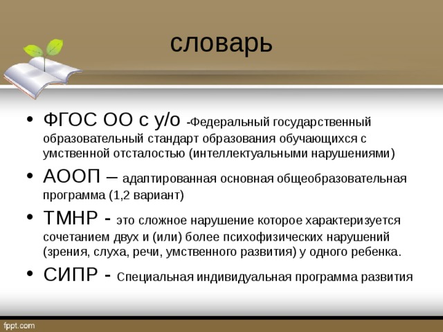 Учебный план аооп для детей с умственной отсталостью по фгос 1 вариант