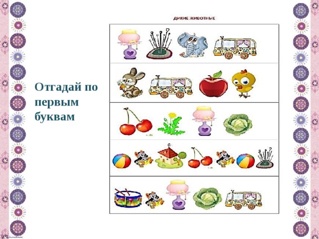 Отгадай по первым буквам 