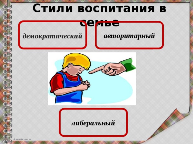 Стили воспитания в семье авторитарный демократический либеральный 