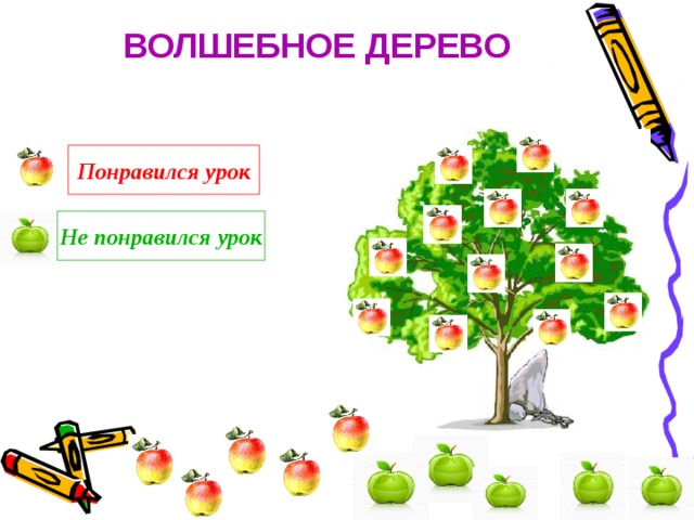 ВОЛШЕБНОЕ ДЕРЕВО Понравился урок Не понравился урок 