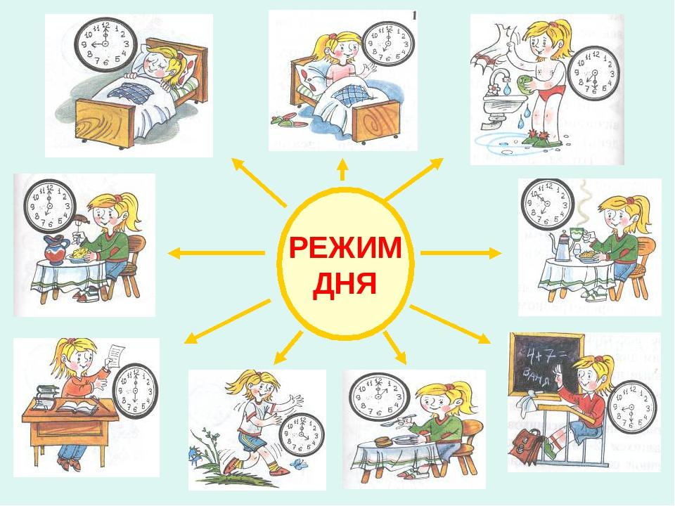 Режим дня презентация обж