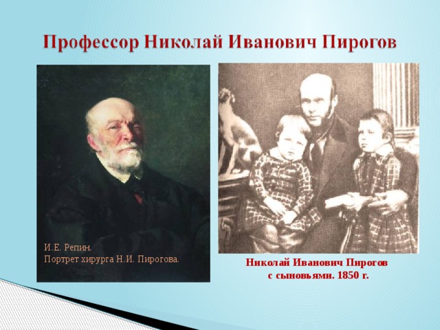 Николай николаевич пирогов сын