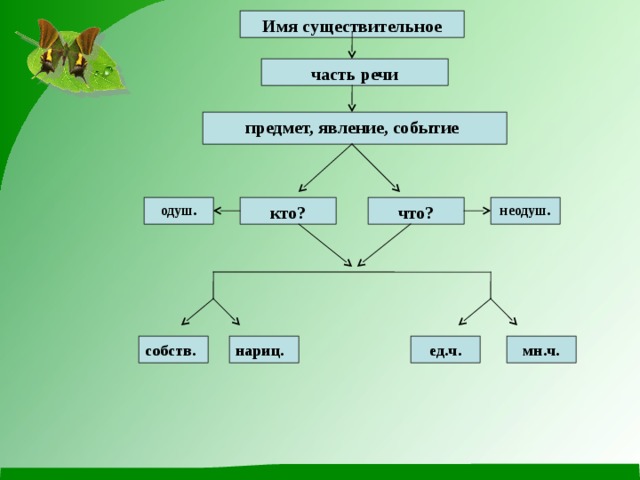 Обобщение по теме имя существительное 5 класс презентация