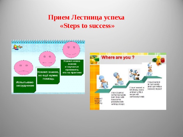 Прием Лестница успеха « Steps to success »