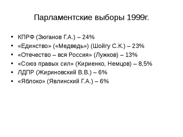 Парламентские выборы