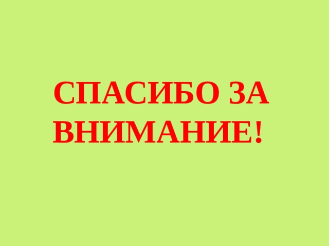 СПАСИБО ЗА  ВНИМАНИЕ! 