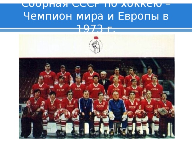 Сборная СССР по хоккею – Чемпион мира и Европы в 1973 г. 