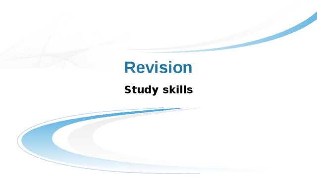 Revision Study skills 