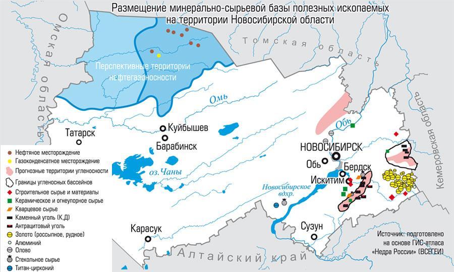 Назовите природную зону в которой расположено месторождение. Карта полезных ископаемых НСО Новосибирской области. Полезные ископаемые НСО карта. Карто полезных ископаемыхнсо. Полезные ископаемые Новосибирской области карта.