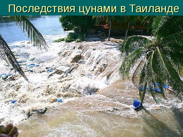 Последствия цунами в Таиланде 